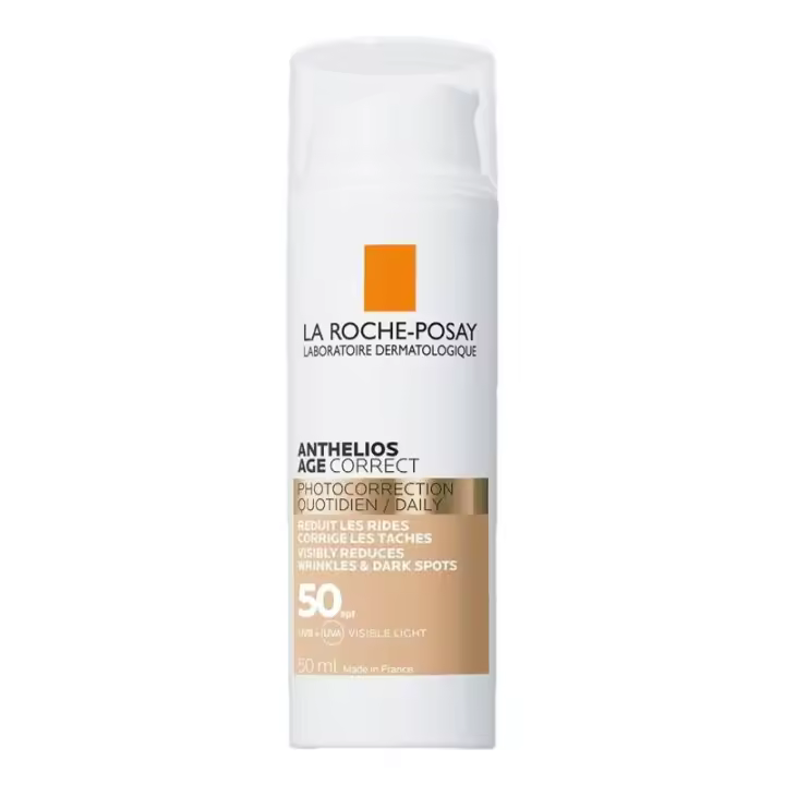 La Roche Posay Anthelios Age Correct Color SPF50 50ml - Reduce Arrugas - Corrige Manchas - Protector Solar con Color - 1
