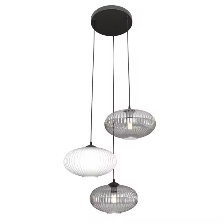 Lámpara de Suspensión Coco, Metal, Negro, 200x200x200 cm - 1