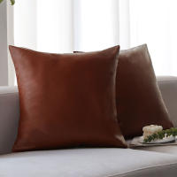 Funda Para Cojines De 45x45 En PU Cuero Estilo Nórdico Decoración Para Sala De Estar Sofa Cubierta De Almohada Simple Y Elegante - details 8