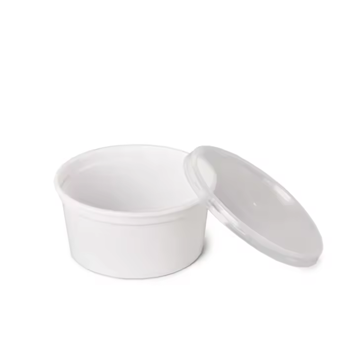 Tarrina redonda PP reutilizable con tapa 450ml Pack 50 unidades - 1