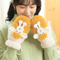 Guantes De Moda Para Mujer Otoño Invierno Con Peluche Lamiado Diseño Simple Y Divertido Talla Unica Color Sólido Calidad Superior - details 0