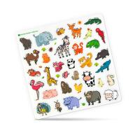 Juego De Papel Con Pegatinas De Goma Portátil Para Niños Juguete Educativo Montessori DIY Puzzle De Animales Cognición Temprana Regalo Para Niños - details 23