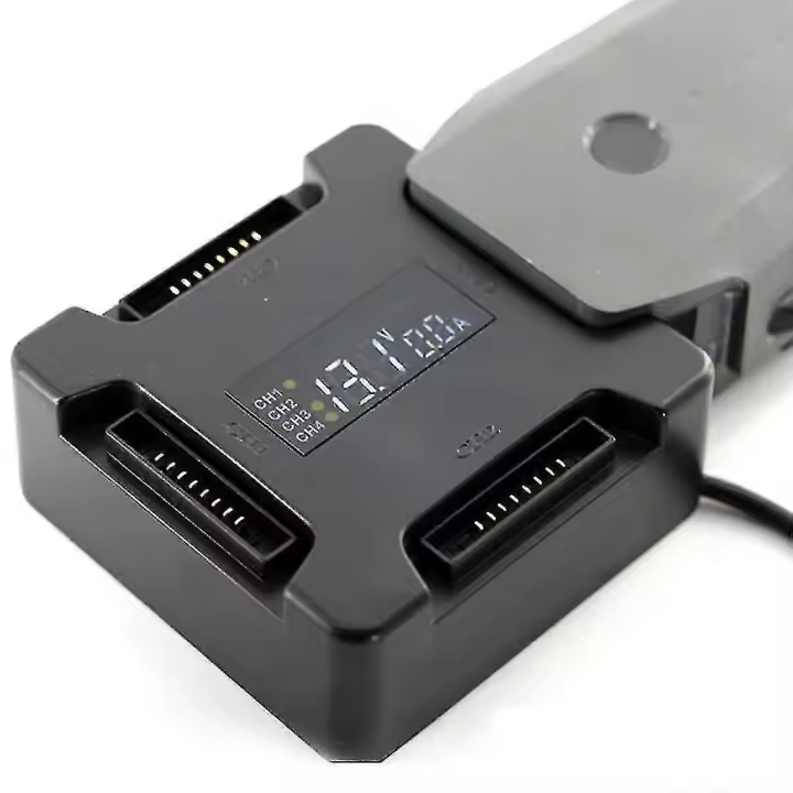 Cargador rápido de batería 4 en 1 compatible con DJI Mavic Pro con pantalla LCD - 1
