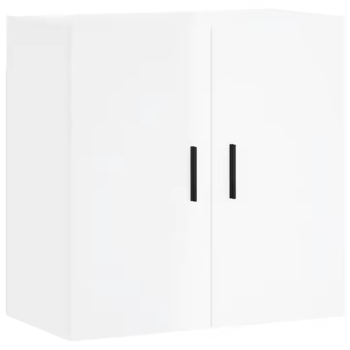 Armario de pared madera de ingeniería blanco brillo 60x31x60 cm - 1