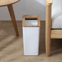 Bote de Basura pequeño de plástico, Contenedor de Basura Blanco de 9 litros, Papelera, Papelera pequeña y Delgada para baño, Sala de Estar, Hogar, Cocina - details 1