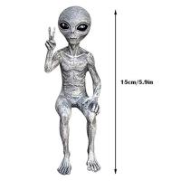 Figura De Resina Alienígena Espacial Para Jardín Decoración Externa Miniatura Regalo Para Casa Y Jardín Estilo Único Y Moderno - details 1