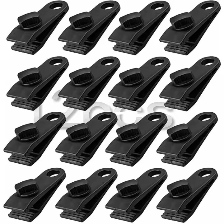 12 abrazaderas para Lona, juego de abrazaderas para Lona de alta resistencia, abrazadera instantánea para Toldo Para carpas, Lonas, caravanas, garajes - 1