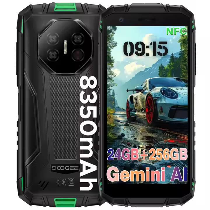 DOOGEE Fire 3 Ultra telemóvel inquebrável Android 15, 5,5" HD+ 8350mAh 24GB 256GB/2TB 16MP Smartphone NFC - 1