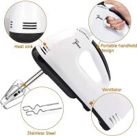 Batidora de mano eléctrica, batidora de 7 velocidades, batidora de mano con batidora y gancho para amasar, para pasteles, nata, brownies - details 1