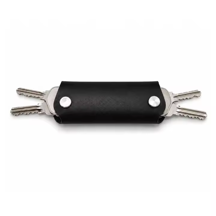 Llavero Minimalista de Cuero Vacuno Auténtico Hecho a Mano – Llavero Ultracompacto para Hombre y Mujer – Organizador de Llaves Slim, Ligero y Elegante – 3JCUT Colección Origen - 1