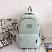 Mochila universitaria impermeable de alta capacidad para niña, morral escolar para ordenador portátil, bolsa de viaje para libros, Color sólido, a la moda, novedad de 2024 - details 24