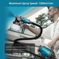 Pulverizador de pintura Tilswall Shark 800W, con manguera de aire de 2.5m/8.2FT, velocidad máxima de 1200ml/min, 3 tamaños de boquillas, 3 patrones de pulverización, ideal para pintar mesas, cercas, paredes, muebles, madera o manualidades - details 1