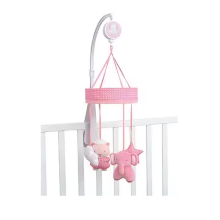 Carrusel Musical Accesorio de Cuna Para dormir Bebes Juguete Musical para Bebes Rosa - 1
