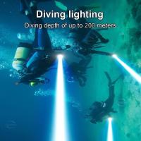 Linterna Submarina Recargable Zoom 200M LED Profesional IPX8 ImpermeableLinterna De Buceo Portátil Con Distancia De Iluminación De 100-200m - details 7
