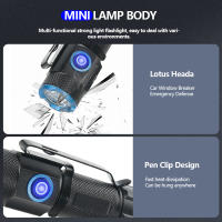 Linterna Portátil Recargable Zoom White Beam Light De Larga Distancia Tipo-C USB Para Exteriores Y Hogar Material De Aluminio Luz LED Impermeable - details 11