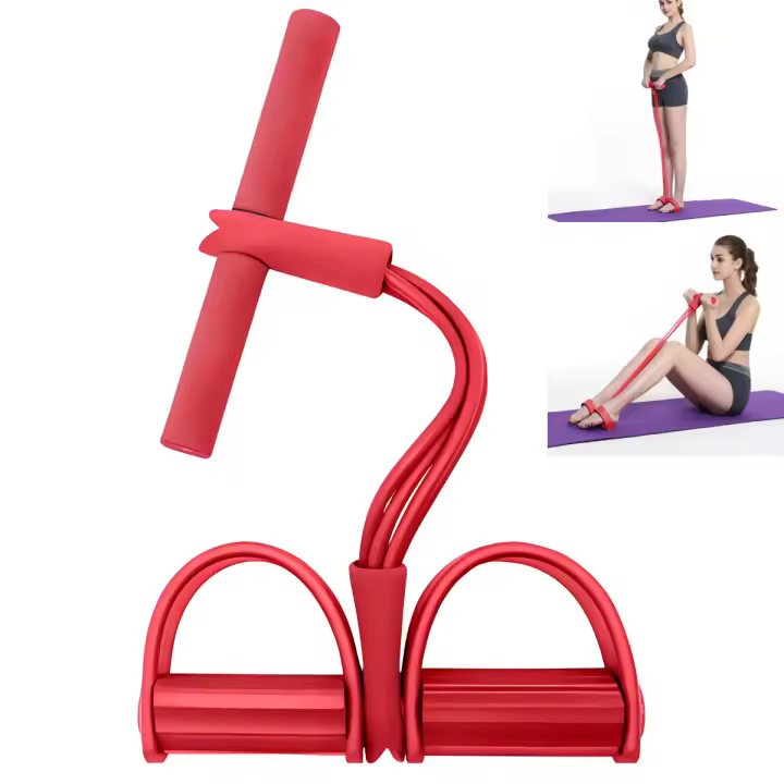 Cuatro Tubos Ajustador De Tensión Pedal Multi Funcional Equipo De Fitness Doméstico Bandas Elásticas Para Yoga Fortalecimiento Abdominal - 1