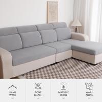 Funda para Cojin de Sofa, Protector de cojín de Asiento Ajustable con Elastica, Tela de Poliester, Funda para sofá con 1,2,3,4 plazas, funda para reposo cabeza sofá y reposo espalda, funda chanise longue. - details 3