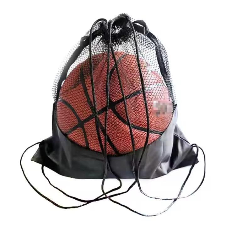 Mochila Portátil De Baloncesto Con Cierre De Cordón Bolsa De Red Para Fútbol Voleibol Baloncesto Almacenamiento Deportivo Para Viajes Al Gimnasio Y Yoga - 1