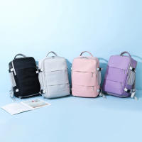 Mochila de viaje repelente al agua para mujer, carga USB para portátil con mochila escolar, con correa de equipaje, informal - details 22