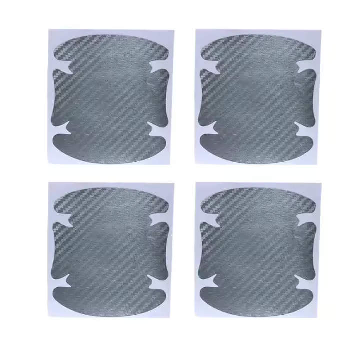 4Pcs Pegatinas De Protección Para Manijas De Puertas De Coche Película De Fibra De Carbono 3D Cubre Rasguños Protector Universal Accesorios Automotrices - 1