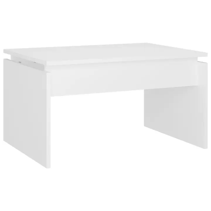 Mesa de centro madera contrachapada blanco 68x50x38 cm - 1