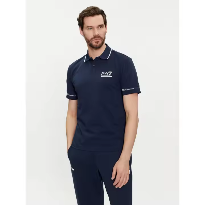 Polo Emporio Armani EA7 3DPF19 PJ04Z 1554 navy blue - 1