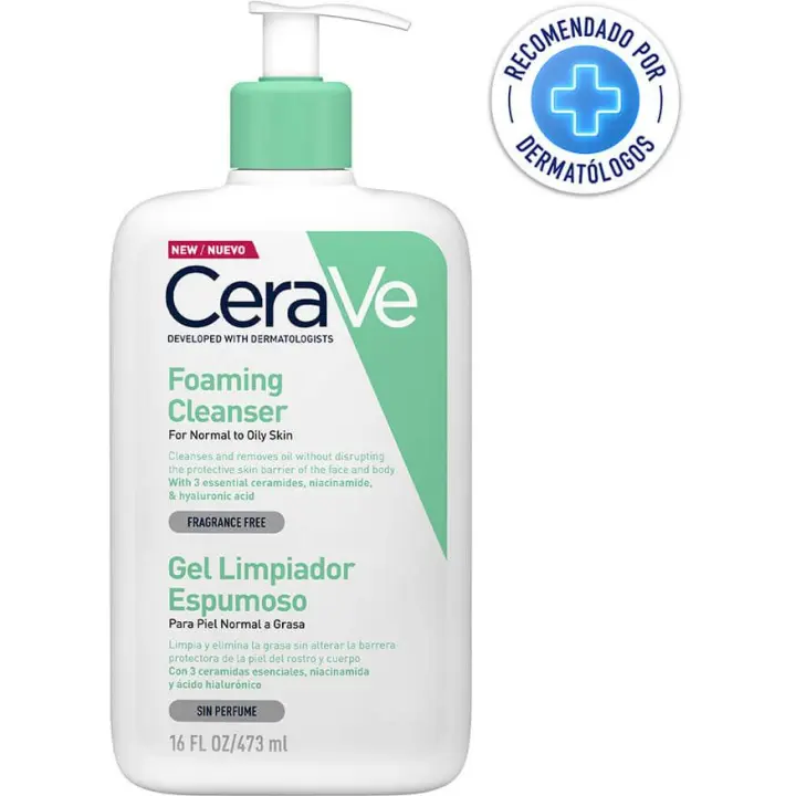 CERAVE Gel limpiador espumoso para el rostro 473ml - 1