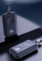 Banco de energía magnético 2 en 1, batería externa inalámbrica de 2500 mAh QC4.0+PD, 22,5 W, carga rápida USB C, batería portátil con pantalla LCD para Apple Watch/iPhone 16/15/14/13/12 - details 10