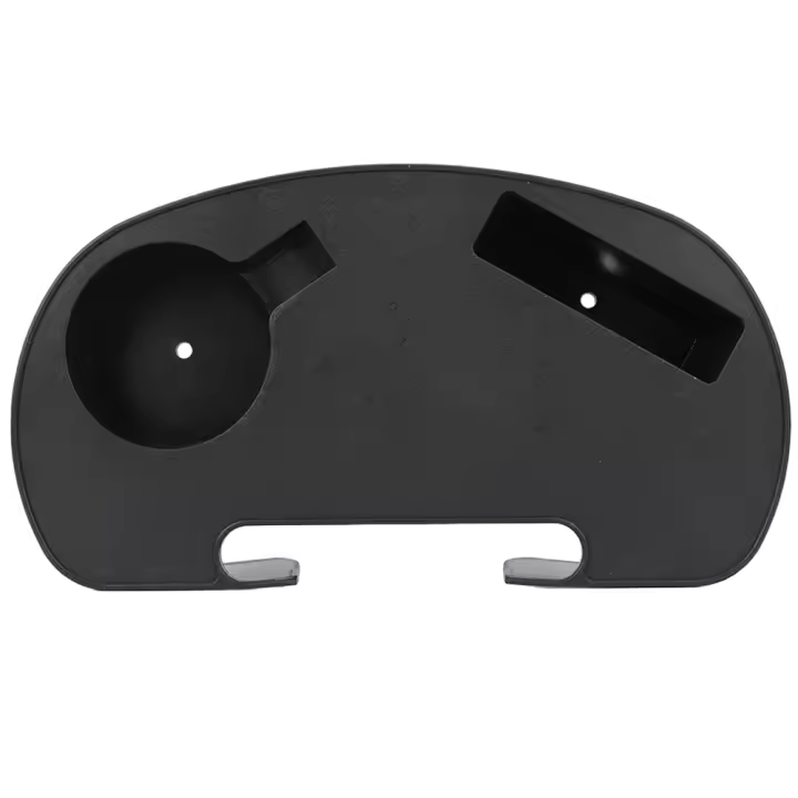 Mesa De Silla Clip con Ranura Para Móvil Multifuncional Para Jardín Patio Piscina Silla De Lounging Material ABS Negro - 1