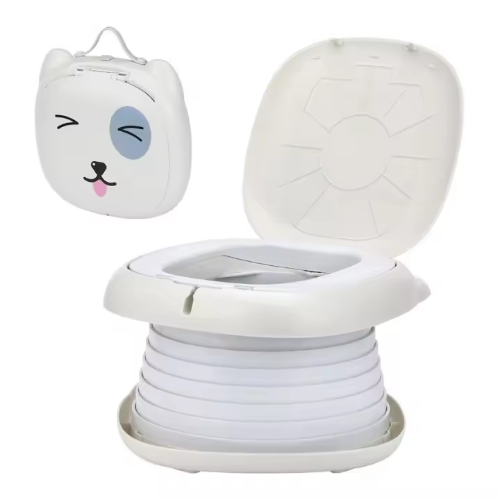 NK Orinal Infantil - Inodoro para bebes y niños, Portátil, Plegable, Diseño Infantil, Aprendizaje, Higiénico, Transición Pañal Baño, Aprendizaje, Divertido, Seguro, Fácil de Usar - Incluye bolsas - 1