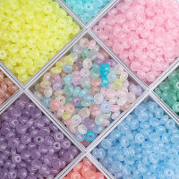 Lotes De 10G De Cuentas De Vidrio Super Excepcionales Domésticas De 3x6mm Para Joyería Hecha a Mano DIY Imitación De Jade Abacus - details 0