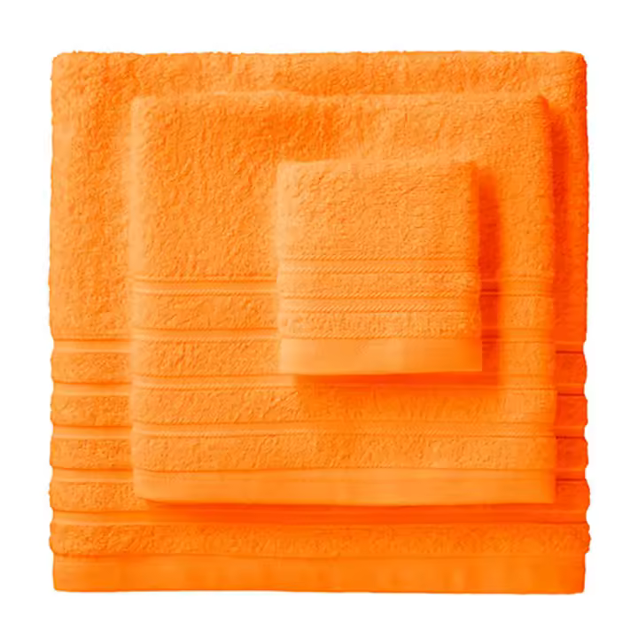 Lanovenanube - Toalla baño DIAMANTE - 100% algodón rizo americano - Color Mango - 1