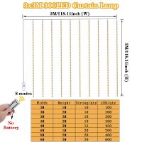 Guirnalda De Luces LED Para Ventanas 6x3M/3x3m Con Control Remoto Y Alimentación USB Decoración Navideña Para Hogar Y Jardín - details 5