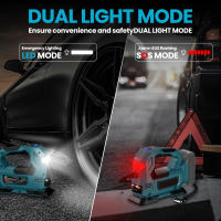 Bomba de aire eléctrica inalámbrica, Inflador de neumáticos de coche, compresor de aire inflable con luz LED para batería Makita de 18V, novedad,Pantalla digital e iluminación LED - details 5