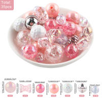 35Pcs/Bag De Cuentas De Acrílico Para La Creación De Joyas DIY Cuentas Sueltas Para Llaveros Pulseras Y Collares Hechas a Mano Accesorios De Manualidades - details 10