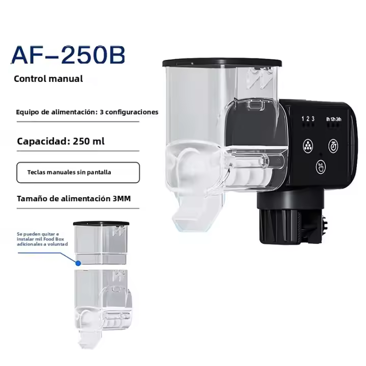 Alimentador De Acuario Inteligente Automático Con Control Remoto Wifi Digital Tiempo Para Tanque De Peces Material Plástico Capacidad 500ml - 1