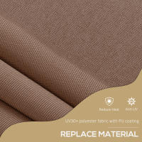 Outsunny Toldo Manual Retráctil 3x1,2 m Toldo Exterior Terraza Enrollable Altura Ajustable con Manivela 210-300 cm Sin Taladro Protección UV30+ para Balcón Jardín - details 5