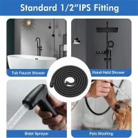 Tubo De Showers Flexible De PVC Negro 1.5M Extension De Agua Para Baño Accesorios De Plomería Tubo De Extracción De Plomería - details 2