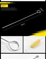 Set De Herramientas Para Parrilla Portátil 9 Piezas Incluye Spatula Clip Skewer Con Bolsa De Almacenamiento Para Barbacoa Al Aire Libre - details 5