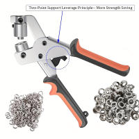 Kit De Herramientas Para Agujeros Portátil Presionador Manual De Grommets Con Plomería De 10mm Herramienta De Prensa Para Ropa - details 1