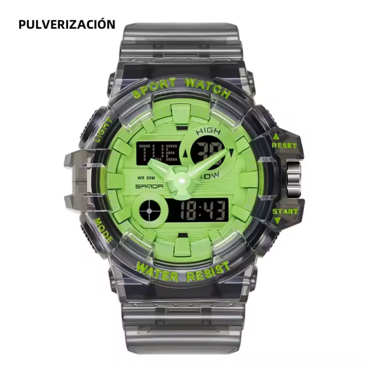 Reloj Deportivo Militar Para Hombre SANDA G-Style Resistente Al Agua Y Al Choque Con Pantalla LED Digital Y Cuarzo Reloj De Pulsera Masculino - 1