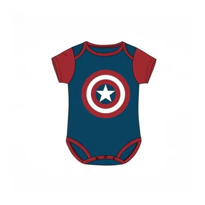 Body Bebé Marvel Avengers Capitán América Algodón Estampado Frontal Stamina - 1