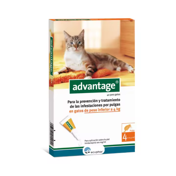 ADVANTAGE 40 gato (-4kg) (4 pipetas) - 1