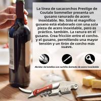 Abrigo De Vino Profesional De Acero Inoxidable Con Estuche De Cuero Cortador De Película Y Abrebotellas Para Amantes Del Vino - details 1