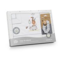 Interbaby juego de sábanas de cuna algodón 3 piezas 120x60  RINO LEON + BROCHE REGALO beige/verde/azul/gris - details 2