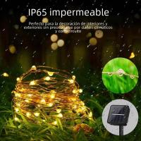 Luces De Fairy LED Solar Para Exterior IP65 Impermeables Decoración De Jardín Con 8 Modos Lámpara De Cable De Cobre Para Calle Patio Navidad - details 1