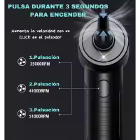 BIT Soplador de Polvo Eléctrico y Aspirador 2 en 1, Aire Comprimido Limpieza pc, 3 Velocidades, Mini Aspiradora de Mano, Luz Led,Bolsa y Accesorios.12000Pa Succión,Recargable y Portatil - details 1