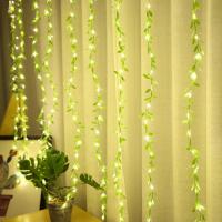 Curtain Lamp De Hierro Fundido Imitación Hoja Con Aluminio Y Pilas Incluidas Luz Decorativa Siempre Encendida Para Fiestas Y Decoración Del Hogar - details 1