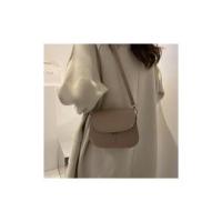 Bolso Cruzado de cuero PU para Mujer, Cartera de diseño, semicircular, estilo Retro, at fashion - details 10