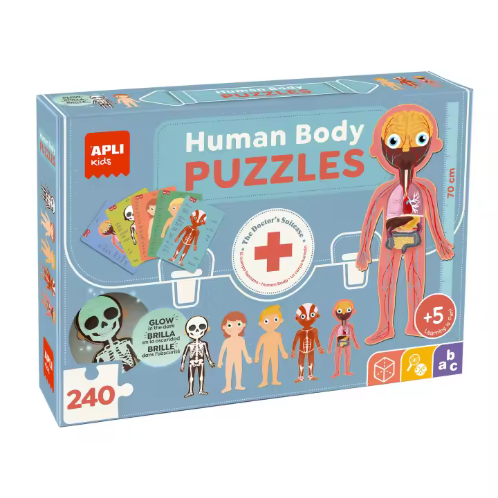 PUZZLE CUERPO HUMANO 240 PIEZAS 70CM APLI KIDS - 1